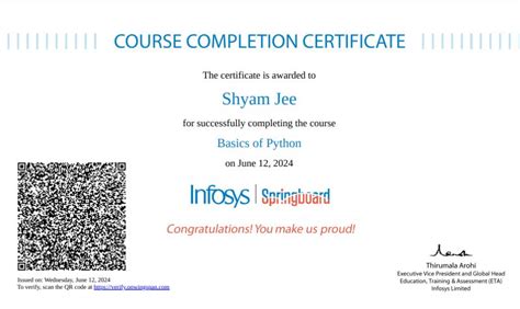 Image result for Python GUI Application Development Projects Infosys Springboard Certifiacate