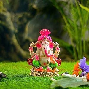 Buy mypoojabox 8 Inch Namasthetu Eco-Friendly Ganpati, Ganesh Idol ...