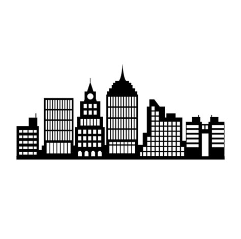 City Silhouette Urban Skyline Clipart Urban Skyline Sunset - Etsy