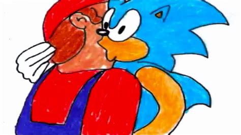 Mario and Sonic Kissing Generated by AI (Luigi Watches) - YouTube