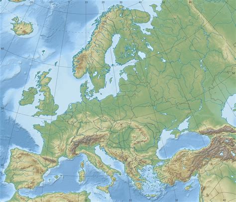 Relief map of Europe | Europe | Mapslex | World Maps