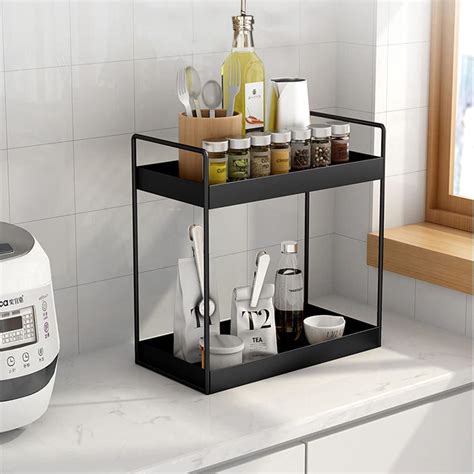12FOR COLLECTION 2-Tier Standing Rack/Metal Bathroom Countertop Storage ...