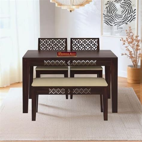 KD FURNITURES Dining Table 2 Seater with Chair Cushion | Dining Table ...