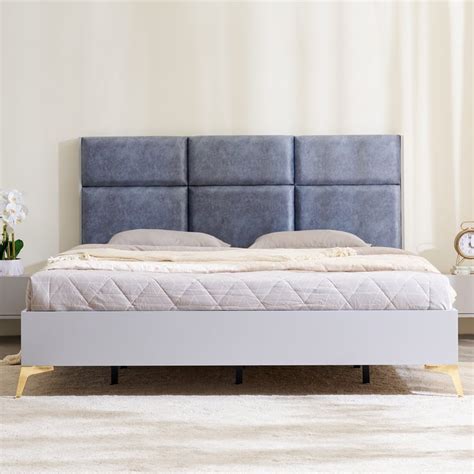 Buy Anri King Bed - Grey from Home Centre at just INR 49997.0