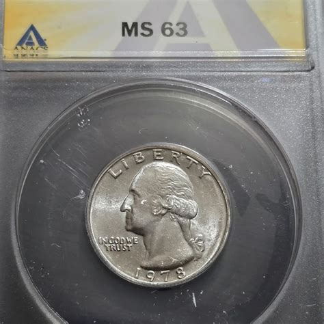 1978 Washington Quarter - ANACS GRADED MS63! - For Sale, Buy Now Online ...