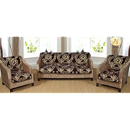 Nendle Damask Design Concept Sofa Set Covers 5 Seater with Cotton ...