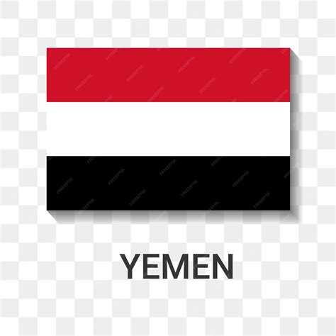 Premium Vector | Flag of yemen icon vector illustration