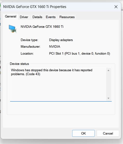Image result for Code 43 Device Manager Error NVIDIA