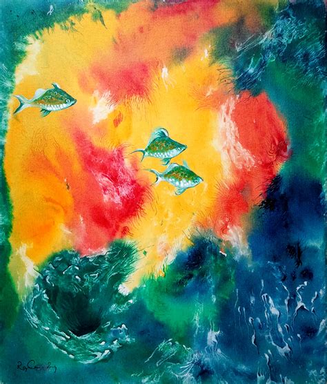 Buy Painting Deep Sea Artwork No 8709 by Indian Artist Rajendra Ray