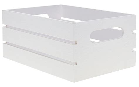 Hampton Art Wood Crate 9 1/3x6.5x4.25 White - Walmart.com