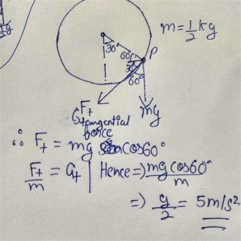 a ball of mass 0.5kg is moved in vertical circle. when ball at point p ...