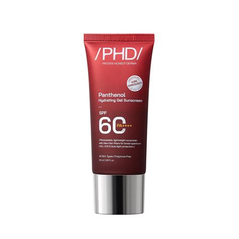 /PHD/ Panthenol Hydrating Gel Sunscreen SPF 60 PA++++ | Lightweight ...