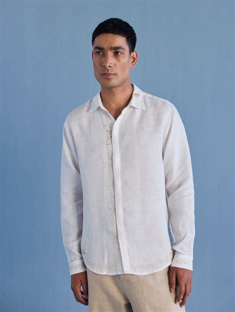 Men's Linen Shirts Online | Border & Botanical Linen Shirt – Manan