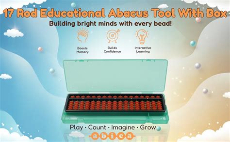 Buy Abica 17 Rod Brown Box Abacus for Kids – Educational Math Learning ...