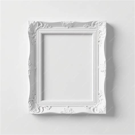 Premium AI Image | White frame on a Ghost White color wall or background