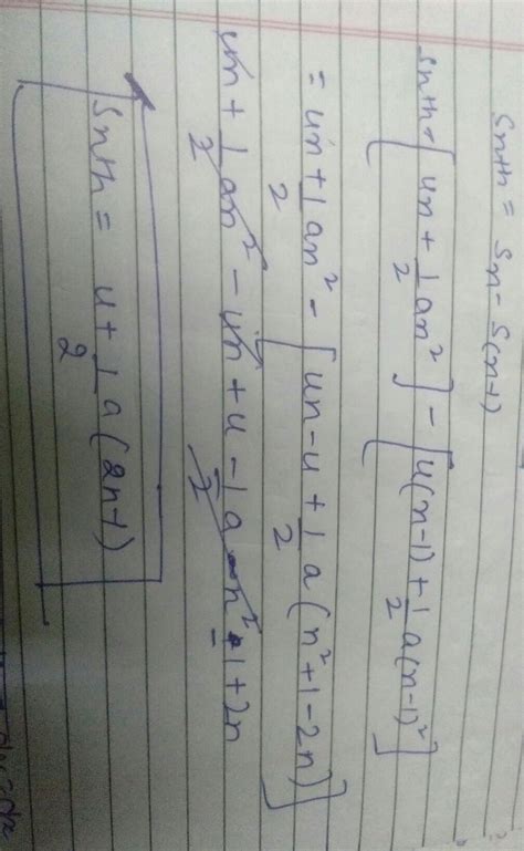 derive the relation SNth=u+a/2(2n-1)for uniformly acceleration motion ...