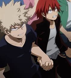 Redd on Twitter: "I couldnt resist doing a quick screencap edit on this. Kirishima and Bakugou are so cute ❤️… "