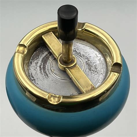 Vintage Turquoise Delight: 1950s Floor Standing Ashtray with Vase ...