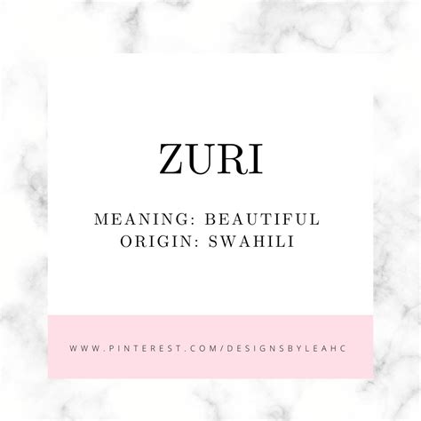 Meaning Of Zuri Name