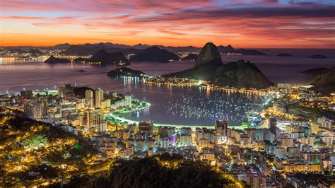 Wallpaper ID: 532984 / morning, bay, skyline, botafogo beach, sunrise ...