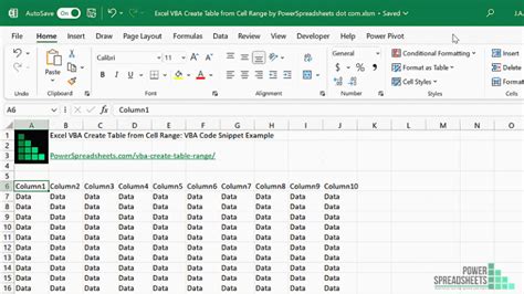 Excel VBA Create Excel Table 的图像结果