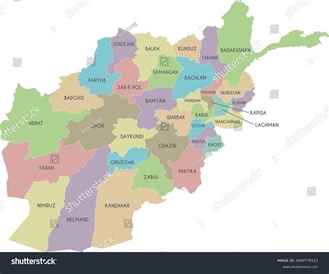 Afghanistan Region Map: Over 5,203 Royalty-Free Licensable Stock ...