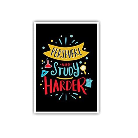 LAB NO 4 Persevere and Study Motivational Poster for Classroom | School ...