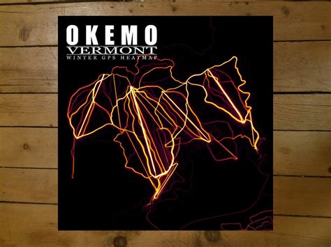 Okemo Vermont Winter GPS Trail Ski Map Poster | Etsy