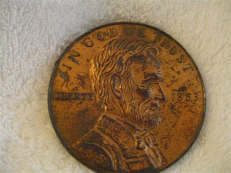 Vintage Gettysburg Address 3" Jumbo 1863 Lincoln Penny Coin/Souvenir ...