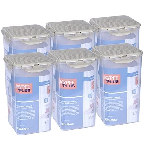 Buy Jaypee Plus Rib Now Beige Home and Kitchen Storage Container 4000ml ...