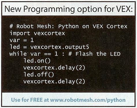 Using Python Code with VEX 的图像结果