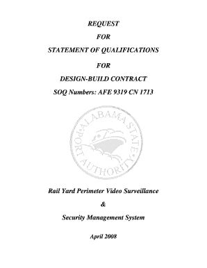 Fillable Online Request statement of qualifications for design-build ...