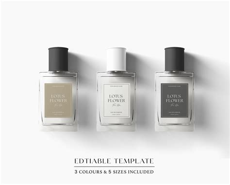 Perfume Bottle Label Template, Editable Perfume Label Template, Minimal ...