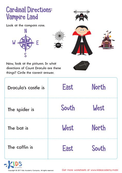Image result for Free Printable 3rd Grade Cardinal Directions