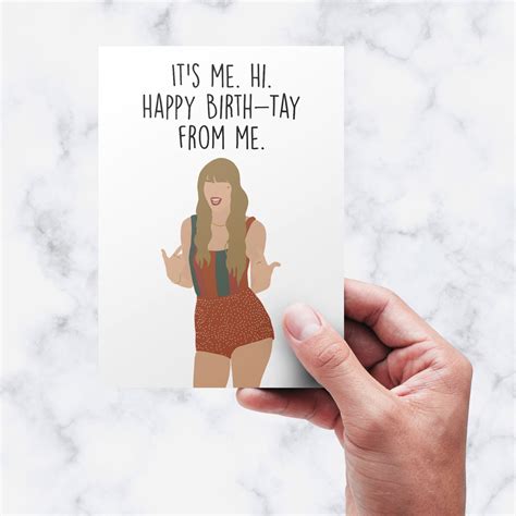 Taylor Swift Printable Birthday Card, Swiftie Birthday Card, Im the ...