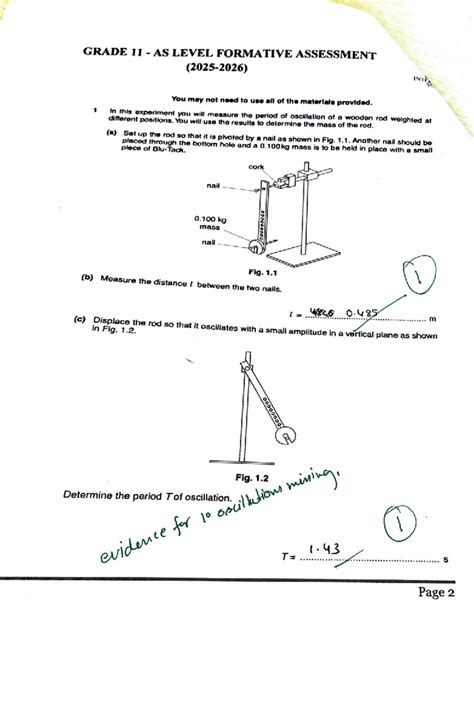 AS Level Physics Practical: Grade J J Formative Assessment - Studocu