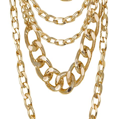 Buy Joker & Witch Alice Chain Link Gold Layered Necklace For Women Online