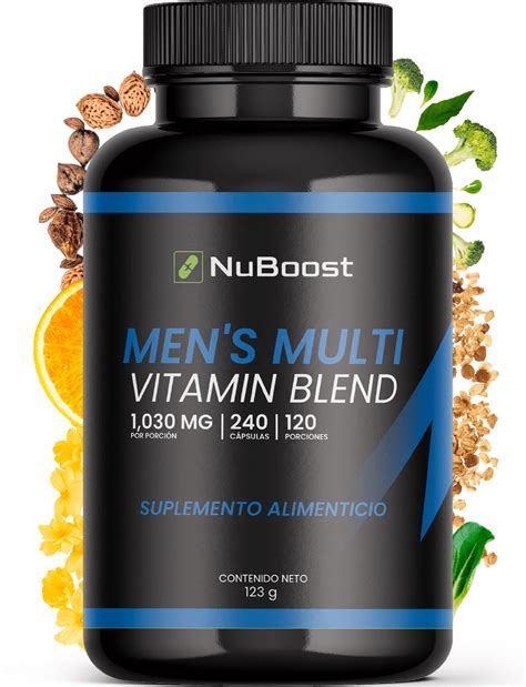 Nuboost Multivitaminico Hombre con Vitamina A, C, E, D3, K, Complejo B ...