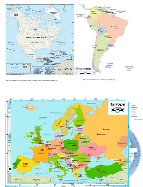 Map of Continents With Countries and Capitals | PDF
