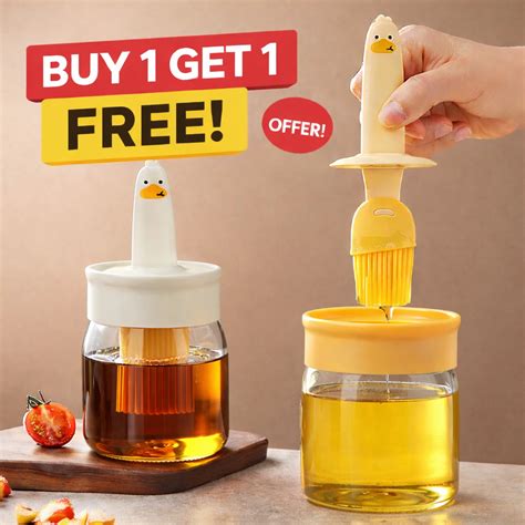 Cute Duck Oil Dispenser with Silicone Brush – Buy 1 Get 1 Free – Aura ...
