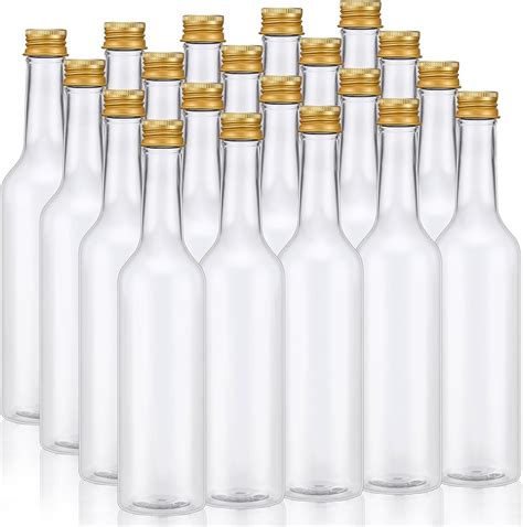 Amazon.com: Tioncy 20 Pack 15 oz Plastic Long Neck Bottle Empty Wine ...