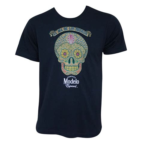 Modelo Especial Embroidered Skull Logo Tee Shirt | Brew-Shirts.com