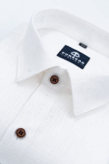 White Color Linen Formal Shirts For Men – Punekar Cotton