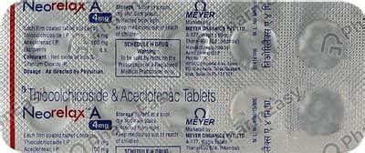 Neorelax A 4mg Strip Of 10 Tablets: Uses, Side Effects, Price & Dosage ...