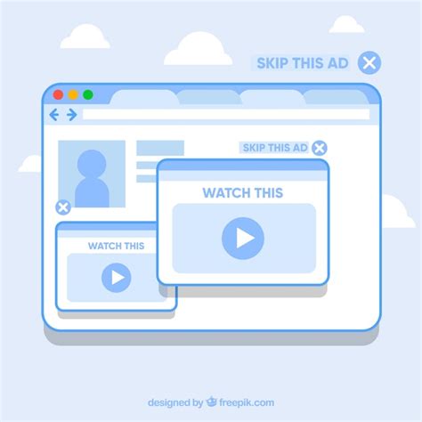 Modern ad block concept with flat design | Free Vector