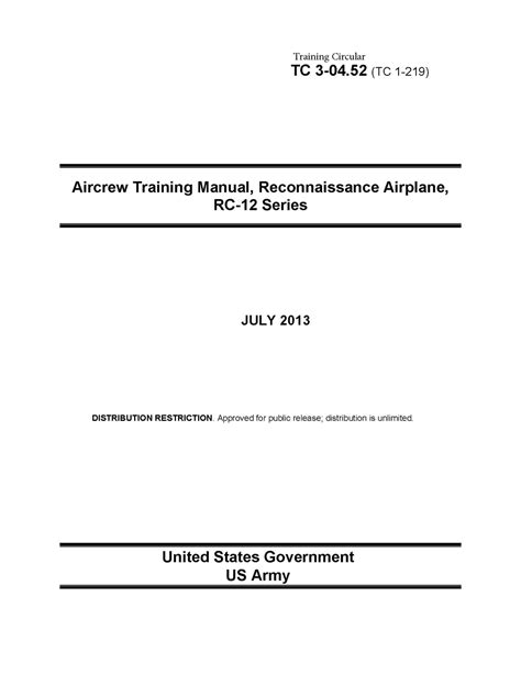 Training Circular TC 3-04.52 (TC 1-219) Aircrew Training Manual ...