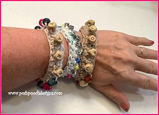 Ravelry: Letter Beaded Bracelets pattern by Sara Sach