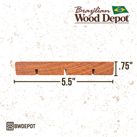 1×6 Bottom-Grooved Cumaru Decking | Brazilian Hardwood