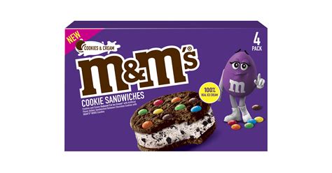 M&M’s Cookies and Cream Ice Cream Cookie Sandwiches