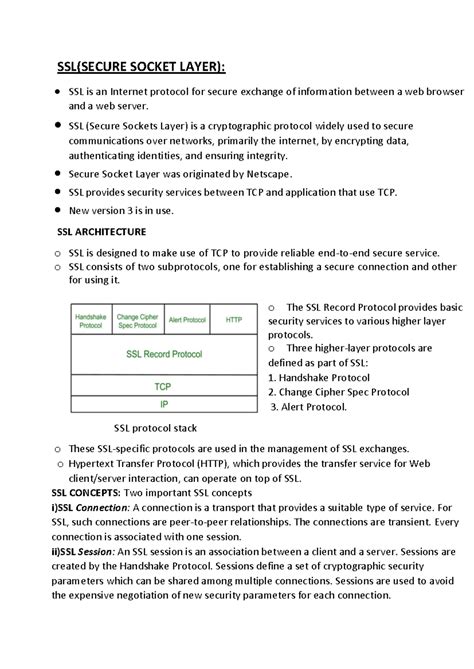 SSL (Secure Socket Layer) Overview - NSC - Studocu